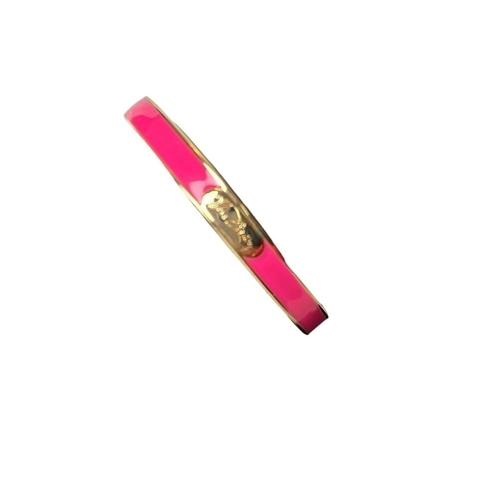 Vera Bradley Goldtone and Pink Enamel Bracelet Bangle - Picture 4 of 15